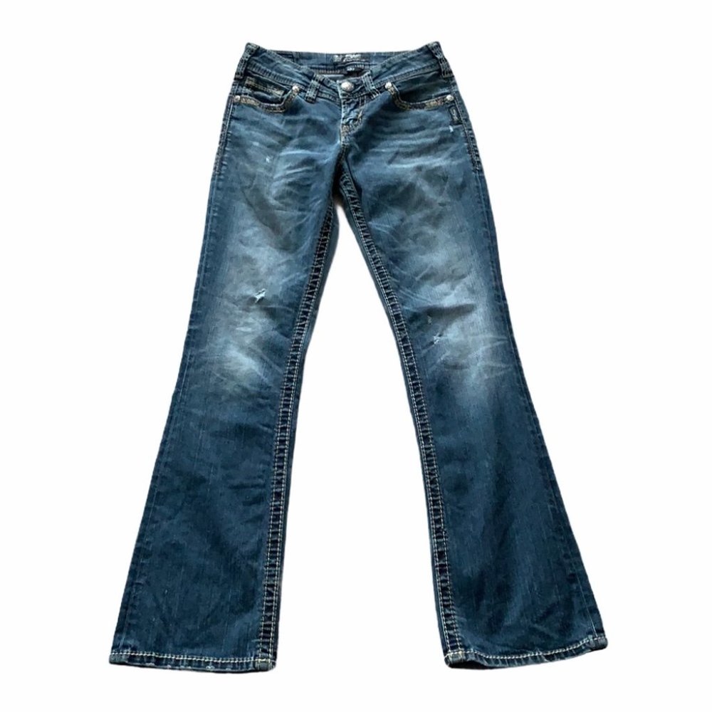 Silver Suki Mid Slim Bootcut Jeans Size 27 - Picture 5 of 8